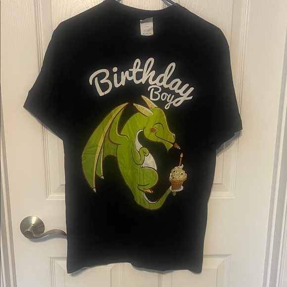 Port and Company Other - Port and Company Black Birthday Boy Dragon Tee